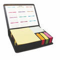 Ultra Notes PVC Black Cover w/ 2 Pastel Colored Sticky Note Pad